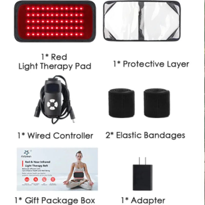 Targeted Relief—Infrared LED Heating Massage Belt for Back & Waist