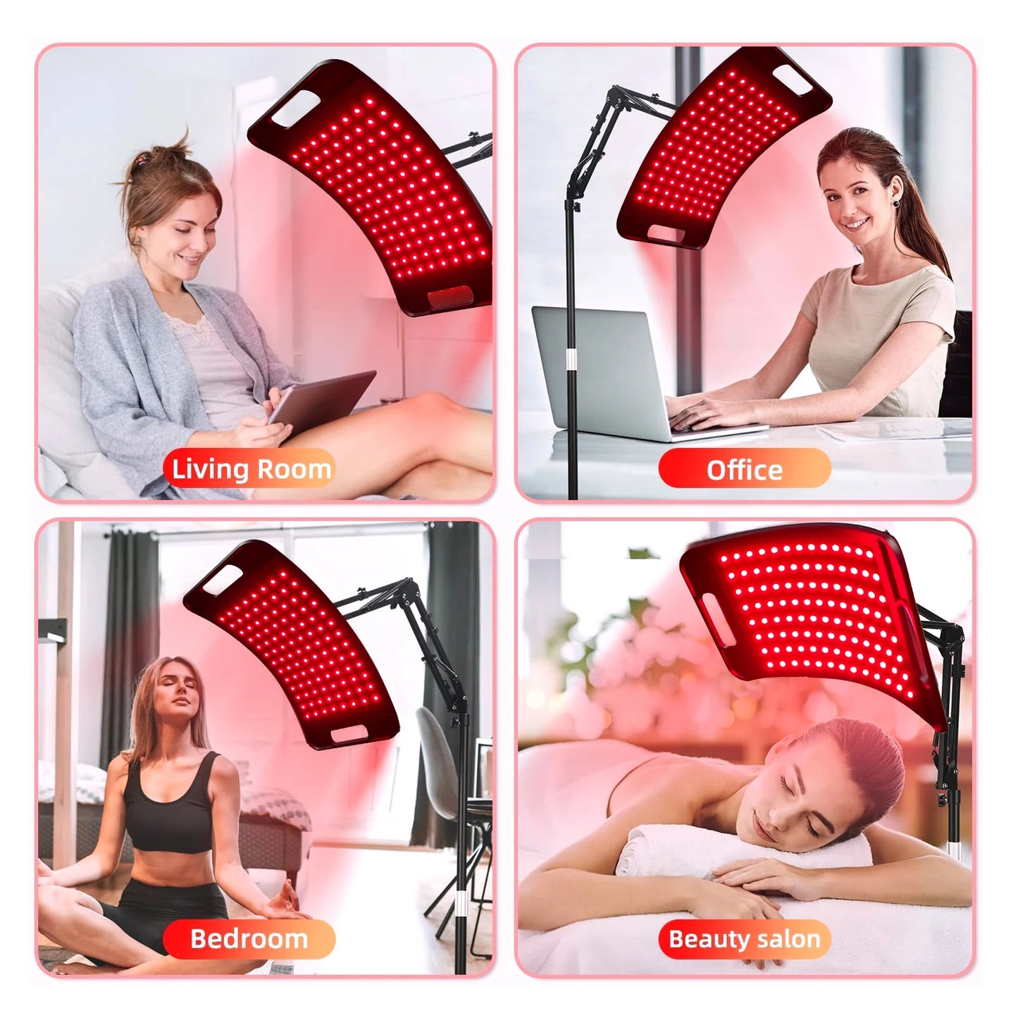 Revitalize & Recover—Red & Infrared Light Therapy Panel with Adjustable Stand