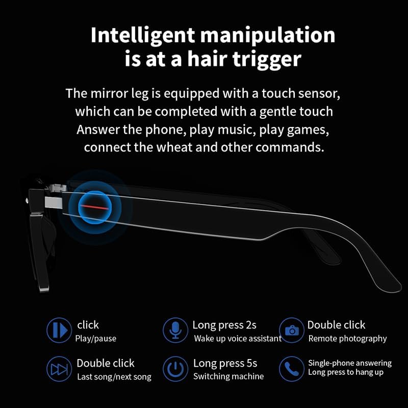 AI Smart Translation Glasses: 110+ Languages, Photochromic Lenses, Bluetooth – Ideal for Travel, Business & Daily Use(black)