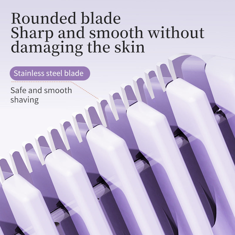 Purple Double-Headed Hair Removal Trimmer - Precision Shaving & Shortening with Type-C Charging
