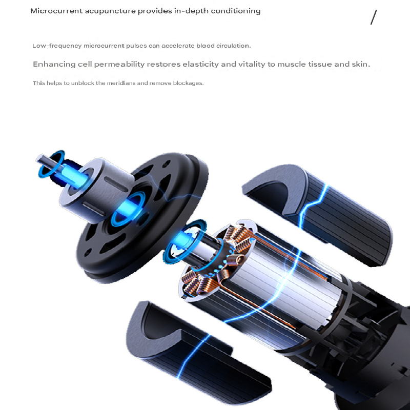 Purple Electric Meridian Brush Massager - 6-in-1 Handheld Device with Vibration, Microcurrent, and Heat Therapy