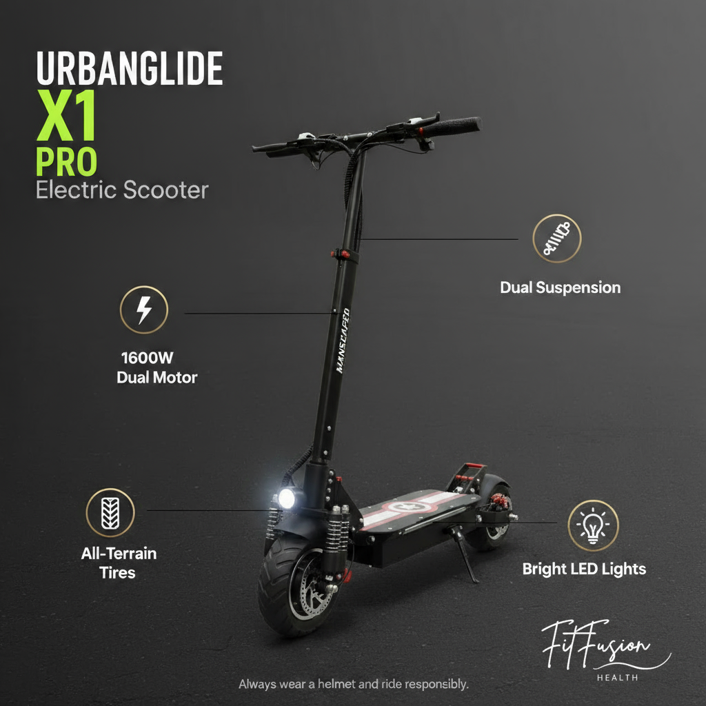 1600W Dual Motor City Electric Scooter – High Power, Foldable Urban E-Scooter for Adults