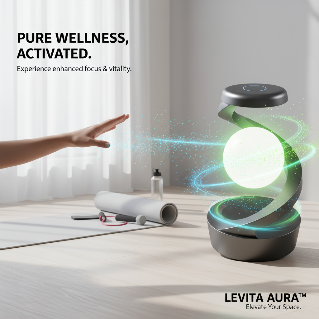 Rotating Levitating Night Light with RGB Colors & Wireless Charging: 1-Second Palm-Activated Spin, Motion-Sensing – Futuristic Lighting for Australian Bedrooms & Offices
