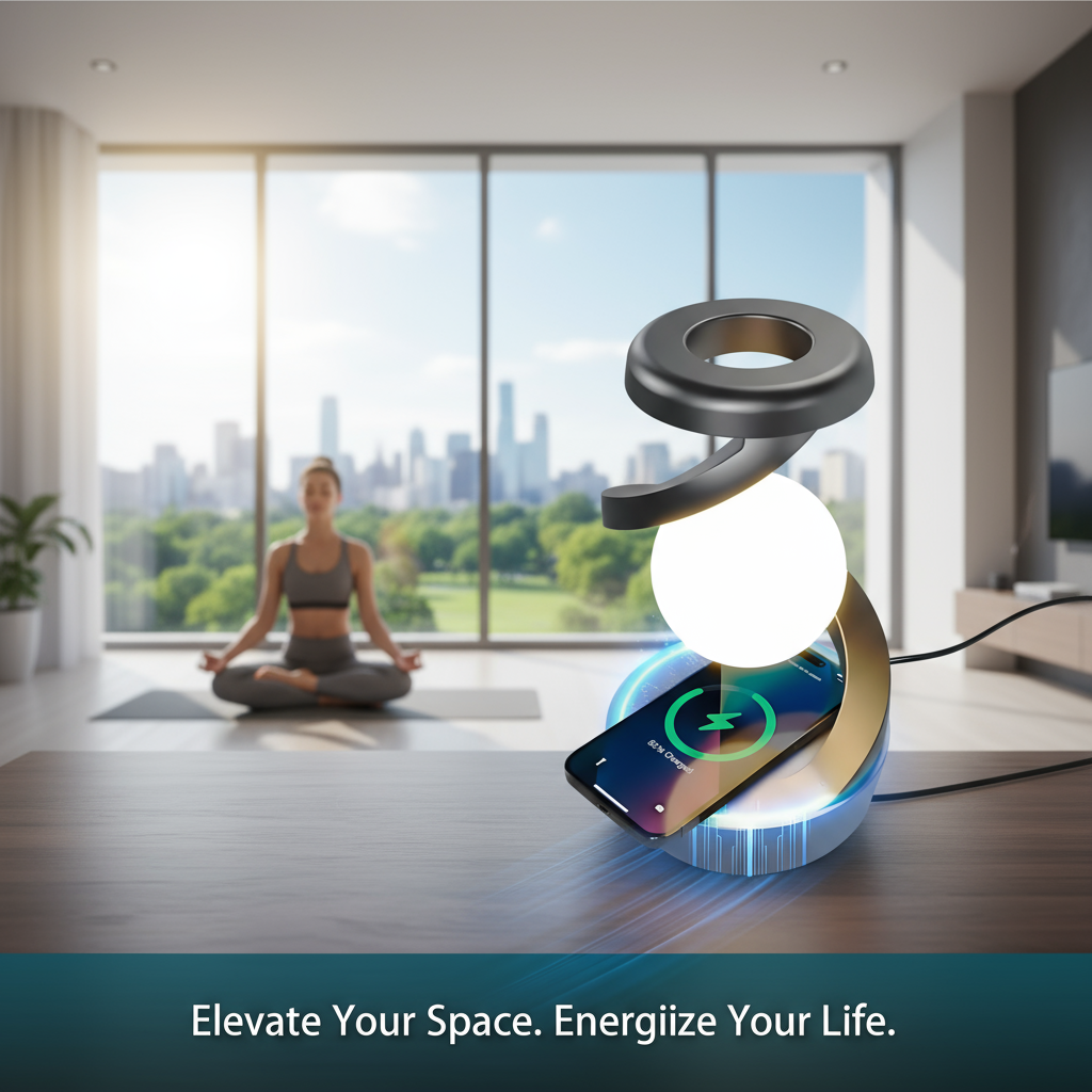 Rotating Levitating Night Light with RGB Colors & Wireless Charging: 1-Second Palm-Activated Spin, Motion-Sensing – Futuristic Lighting for Australian Bedrooms & Offices