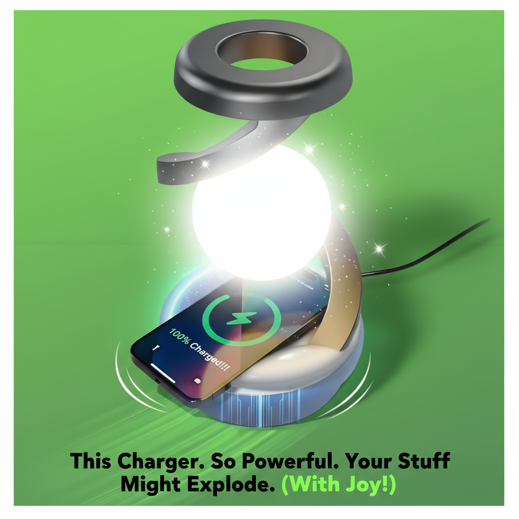 Rotating Levitating Night Light with RGB Colors & Wireless Charging: 1-Second Palm-Activated Spin, Motion-Sensing – Futuristic Lighting for Australian Bedrooms & Offices