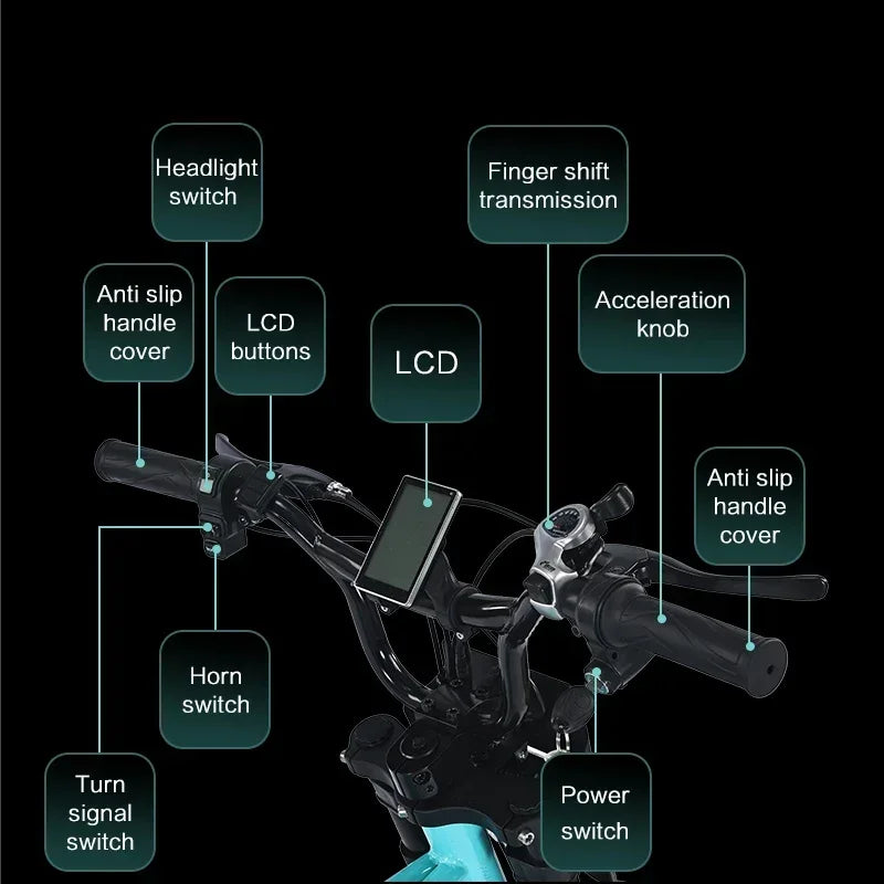 Conquer Every Terrain—AKEZ 1500W Fat Tire Electric Bike for Adults