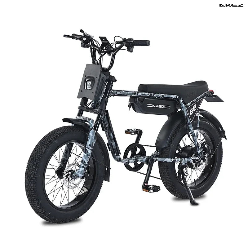 Conquer Every Terrain—AKEZ 1500W Fat Tire Electric Bike for Adults