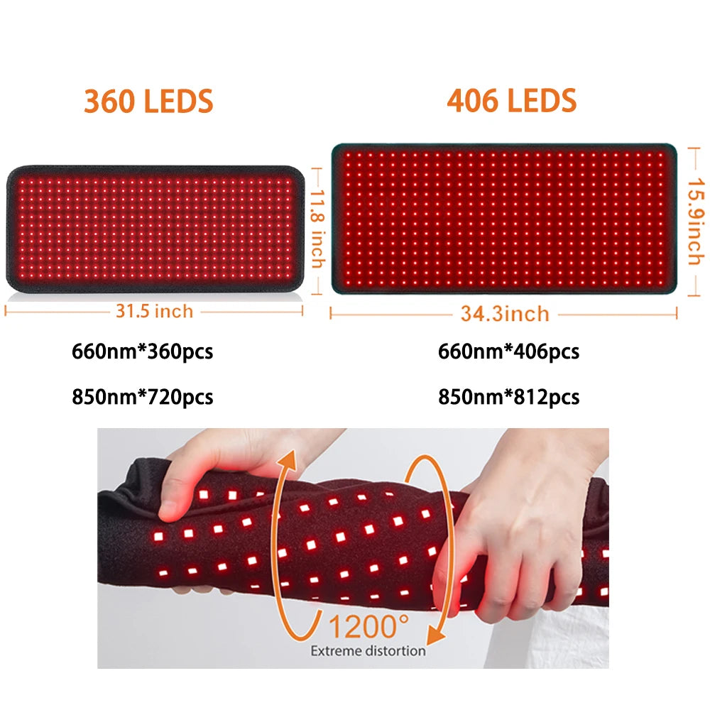 Advanced Red Light Therapy Heating Pad—Targeted Relief for Waist, Back & Shoulders
