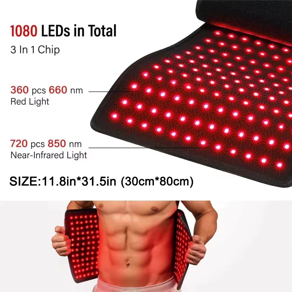 Advanced Red Light Therapy Heating Pad—Targeted Relief for Waist, Back & Shoulders