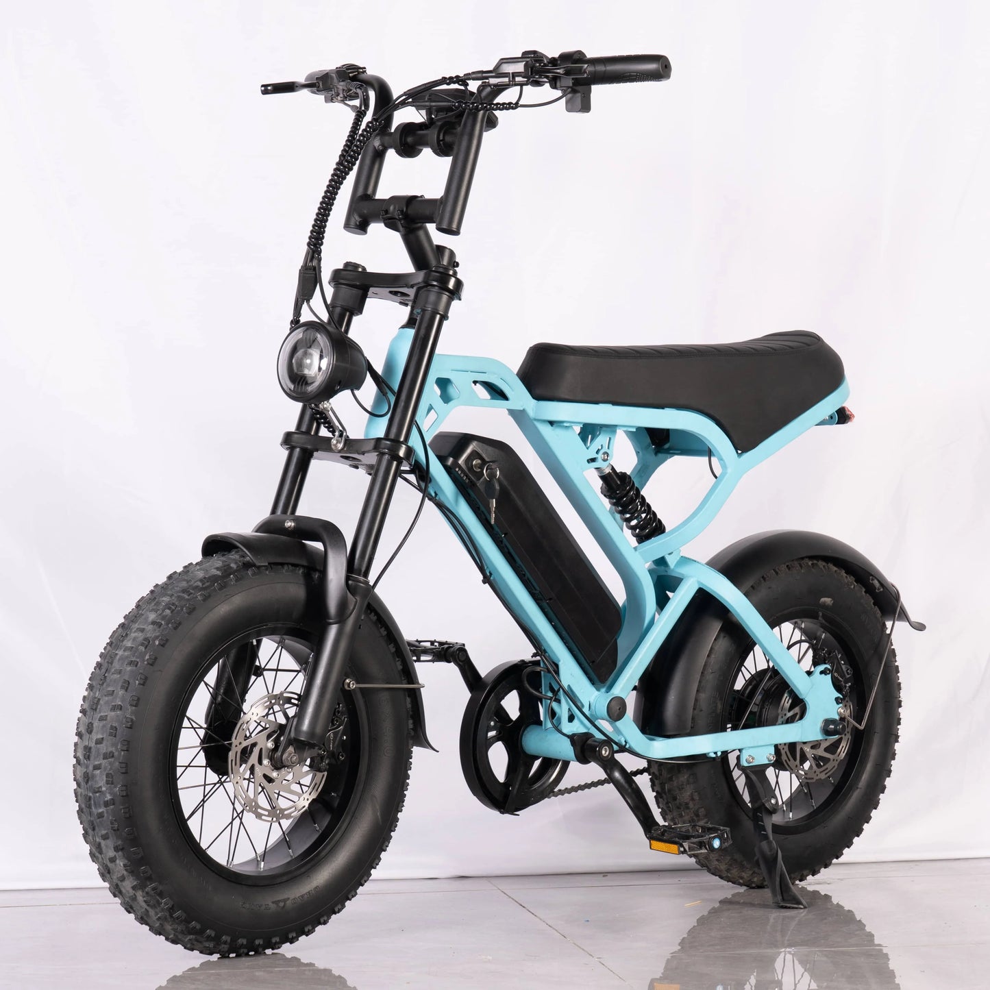 V20 16-inch electric mini bike, V20 mini highway Ebike, full suspension, fast fat tires, AU warehouse, 250W motor power, 36V