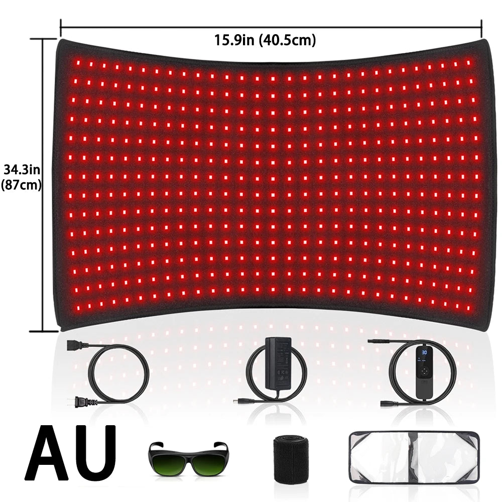 Advanced Red Light Therapy Heating Pad—Targeted Relief for Waist, Back & Shoulders