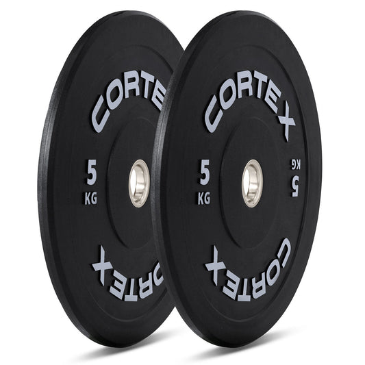 CORTEX Black Series V3 Rubber Olympic Bumper Plate 50mm 5kg (2 Pack)