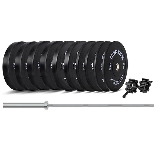 CORTEX 160kg Black Series V3 Bumper Plate Set
