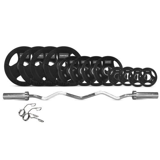 CORTEX 40kg Tri-Grip V2 50mm Olympic Curl Bar Set