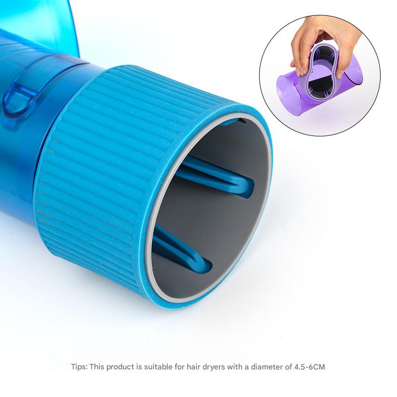 Purple Wind Spin Hair Curler Diffuser - Universal Hair Dryer Attachment for Effortless Waves and Curls