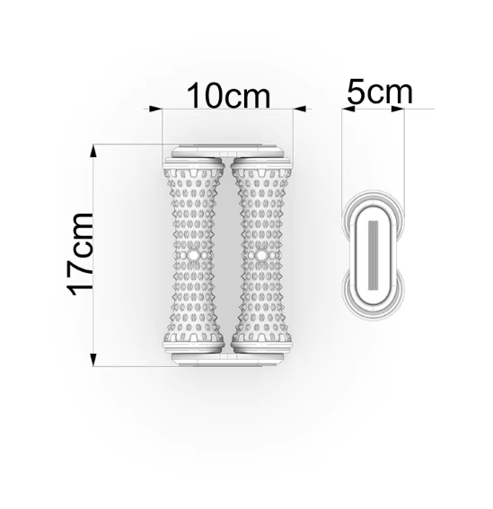 Pink Dual Foot Massager Roller - Therapeutic Deep Tissue Tool for Plantar Fasciitis, Arch Pain Relief & Muscle Relaxation