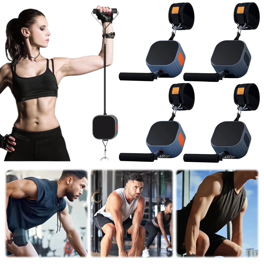 Fitness Pump Resistance Machine Adjustable Resistance Strength Training Puller with Counter Rowing Machine for Gym Workout